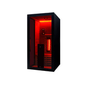 Hekla IR 100 Infrarotsauna mit roter LED-Chromotherapie und Infrarotstrahler – Wellnesskabine für 1 Person im modernen Design