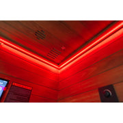 Hekla IR 130 Infrarotsauna Innenraum mit roter Infrarotwärmestrahlung und LED-Beleuchtung