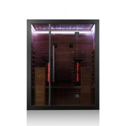 Hekla IR 160 Infrarotsauna 160x120 für 2 Personen mit Glastür, Holzinnenraum und LED-Beleuchtung