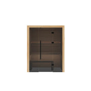 Hekla Traditional 160 Innensauna 160x120 für 2 Personen mit Glastür und Holzrahmen