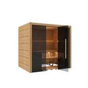 Hekla Traditional 210 Innensauna 210x160 für 4 Personen mit Holzverkleidung und Glastür