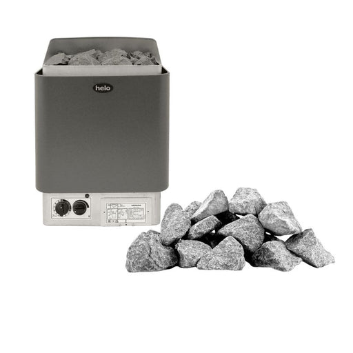 Helo CUP Saunaofen mit integrierter Steuerung und Saunasteinen – Elektro-Wandofen für klassische Heimsaunen