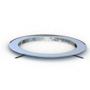 Helo Einbaurahmen Relinge für Himalaya und Rocher in Edelstahl mit ovaler Form, frontal fotografiert auf weißem Hintergrund