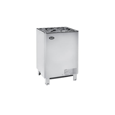 Helo SKLE Saunaofen Chrome – freistehender Elektroheizer mit 60 kg Steinen, geeignet für gewerbliche Saunaräume