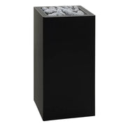 Huum Core Black elektrischer Saunaofen Standofen mit schwarzem Stahlgehäuse und Saunasteinen