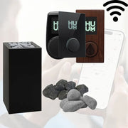 Huum Core Black elektrischer Saunaofen mit Steinen, Bedienfeld und WLAN-Funktion