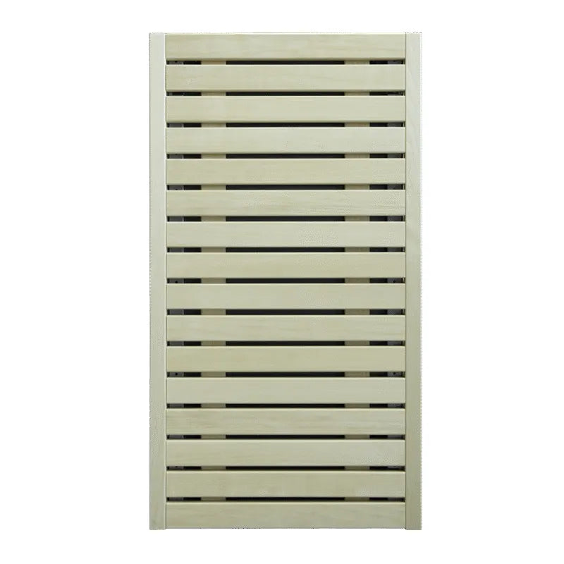 Huum Core Black elektrischer Saunaofen Standofen mit horizontalen Lamellen-Design in Creme-Schwarz