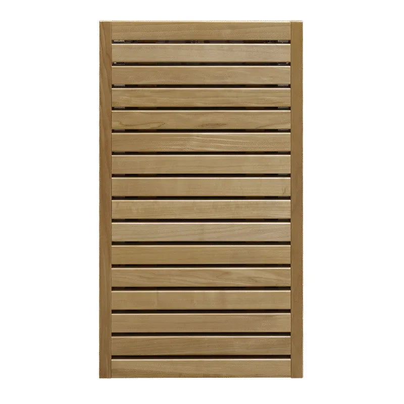 Huum Core Black Saunaofen Holzverkleidung mit horizontalen Lamellen, moderner Standofen für Sauna