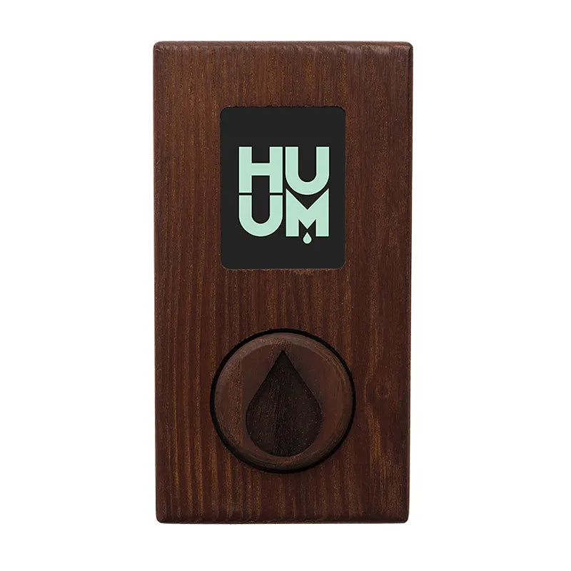 Huum Core Black Saunaofen Steuerung mit Holzfront und digitaler Anzeige