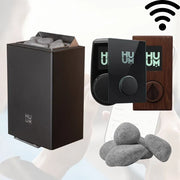 Huum Core Wall Mini elektrischer Saunaofen 3/3,6 kW Wandofen mit Steinen, Bedienfeld und WLAN-Funktion