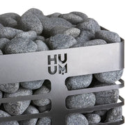 HUUM Elektrischer Saunaofen STEEL Saunasteine Granit grau in Metallkorb