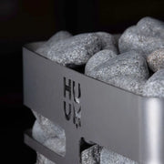 HUUM Elektrischer Saunaofen STEEL mit Saunasteinen in Metallbehälter