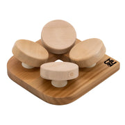 HUUM Kopfstütze aus Holz Saunazubehör mit ergonomischer Form und Holzbase