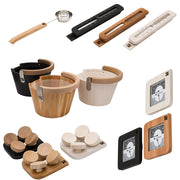 HUUM Kopfstütze aus Holz in Braun und Weiß – Saunazubehör mit ergonomischem Design