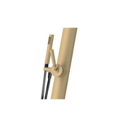 JEE-O soho 02 Gartendusche mit beigefarbenem Edelstahlrohr und integriertem Handbrausenkopf mit Schlauch-Anschluss