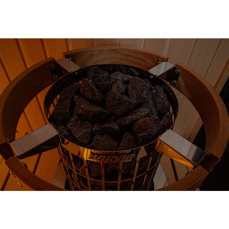 KOBA Fenris Gartensauna - Designsauna Saunaofen mit Saunasteine Draufsicht