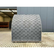 KOBA Iglu Gartensauna mit charakteristischer Iglu-Form und Dachziegel-Optik in grauem Design