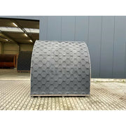 KOBA Iglu Gartensauna mit charakteristischer Iglu-Form und Hexagon-Dachziegel-Struktur