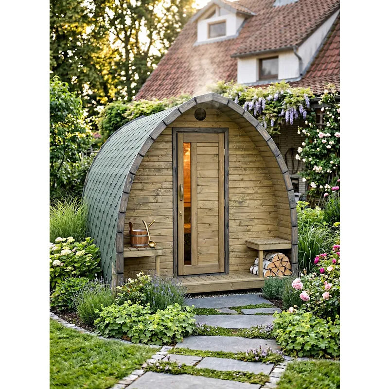KOBA Iglu Gartensauna - Besondere Iglu-Form mit Holzverkleidung im Garten