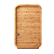 KOBA Lignotherm Mini Quadro DIY kleine Sauna Frontansicht Holzkonstruktion mit Lüftungsgitter