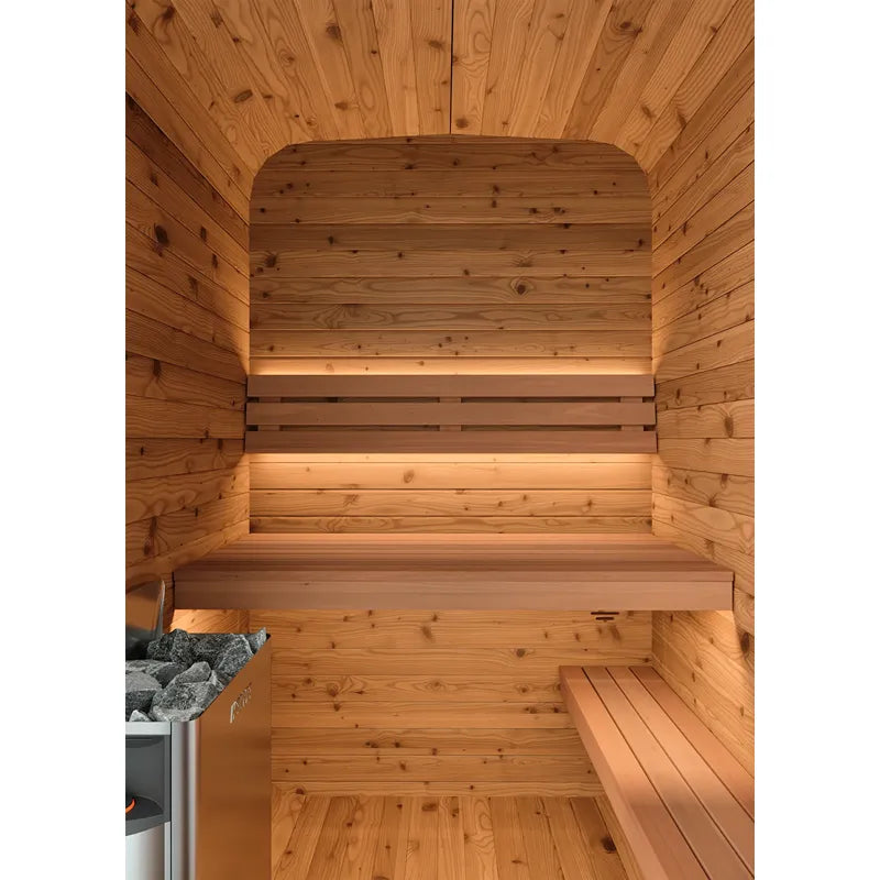 KOBA Lignotherm Mini Quadro DIY Sauna Innenraum mit Holzbänken und LED-Beleuchtung
