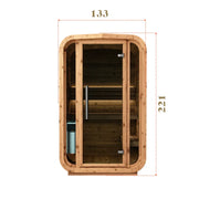 KOBA Lignotherm Mini Quadro DIY - Kleine Sauna mit Holzverkleidung, Glastür und Innenausstattung mit Holzbänken