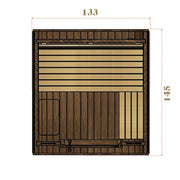KOBA Lignotherm Mini Quadro DIY kleine Sauna Grundriss Draufsicht mit Maßangaben