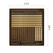 KOBA Lignotherm Mini Quadro DIY Kleine Sauna Grundriss Draufsicht mit Maßen
