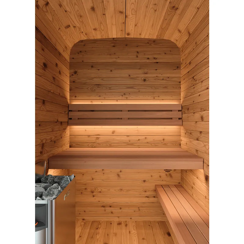 KOBA Lignotherm Mini Quadro DIY Sauna Innenraum mit Holzbänken und LED-Beleuchtung