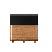 KOBA Lignotherm Quadro DIY Fasssauna mit Holzkonstruktion und schwarzem Dach Freisteller