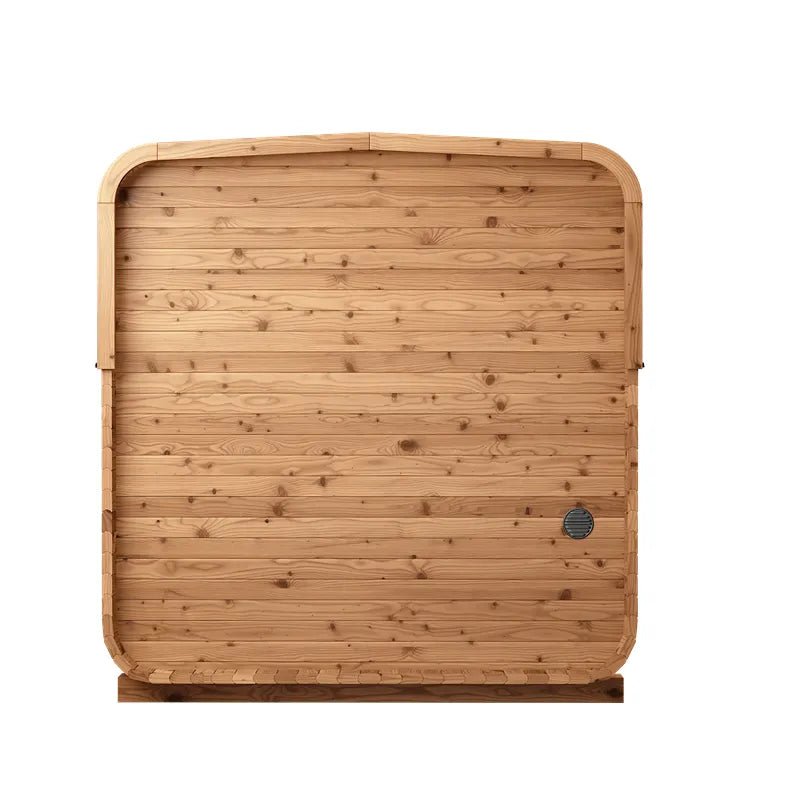 KOBA Lignotherm Quadro DIY - Zum Selbstaufbau Gartensauna mit Holzfassade und gerundeten Ecken, Frontansicht