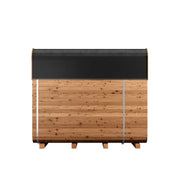 KOBA Lignotherm Quadro DIY Gartensauna aus Holz mit schwarzem Dach, Seitenansicht