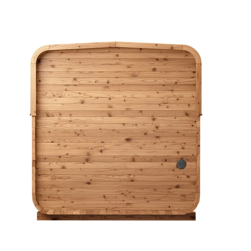 KOBA Lignotherm Quadro DIY Selbstaufbau Gartensauna Frontalansicht Holzfassade