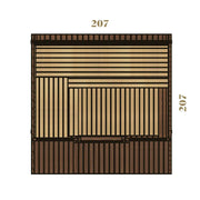 KOBA Lignotherm Quadro DIY Gartensauna Grundriss mit Maßangaben 207x207 cm