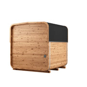 KOBA Lignotherm Quadro DIY Gartensauna aus Holz mit abgerundeten Ecken und schwarzem Dach
