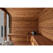 KOBA Lignotherm Quadro DIY Sauna Innenraum mit Holzbänken und Saunaofen