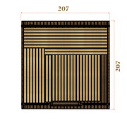 KOBA Lignotherm Quadro DIY Gartensauna Grundriss mit Maßen 207x207 cm Draufsicht