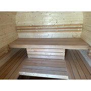 KOBA Quadro Gartensauna Innenraum mit Holzbänken und Deckenbelüftung