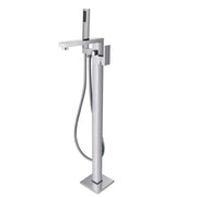 EAGO StoneArt Lecco Standarmatur aus Edelstahl mit Wannenauslauf und Handbrause an flexiblem Schlauch