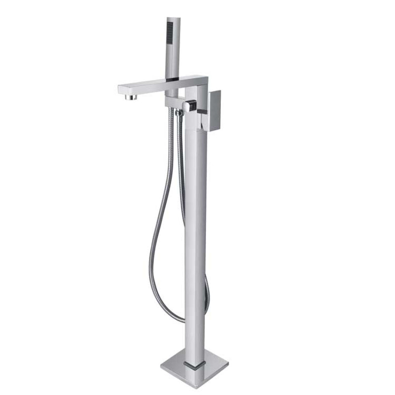 EAGO StoneArt Lecco Standarmatur aus Edelstahl mit Wannenauslauf und Handbrause an flexiblem Schlauch