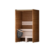 Leil® Saunas Como 1-120 Innensauna für 1 Person mit Holzaufbau, Sitzbänken und Saunaofen