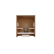 Leil® Saunas Como 4-180 Innensauna für 4 Personen mit Holzausstattung, Saunaofen und Bänken von oben