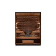 Leil® Viva 180 – 4 Personen Gartensauna von Leil® Saunas Innenraum mit Holzbänken und Saunaofen