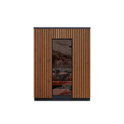 Leil® Viva 180 – 4 Personen Gartensauna von Leil® Saunas mit vertikalem Holzdesign und Glastür mit Sichtfenster