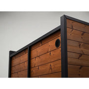 Leil® Viva 250 Gartensauna 4 Personen XL mit schwarzem Rahmen und Holzverkleidung von Leil® Saunas