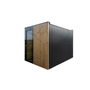 Nordik Wellness Signature L Premium-Gartensauna für Familien mit Holzverkleidung und Glastür