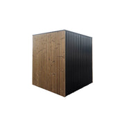 Nordik Wellness Signature M - Kompakte Luxus-Gartensauna mit Holzverkleidung und anthrazitgrauem Dach
