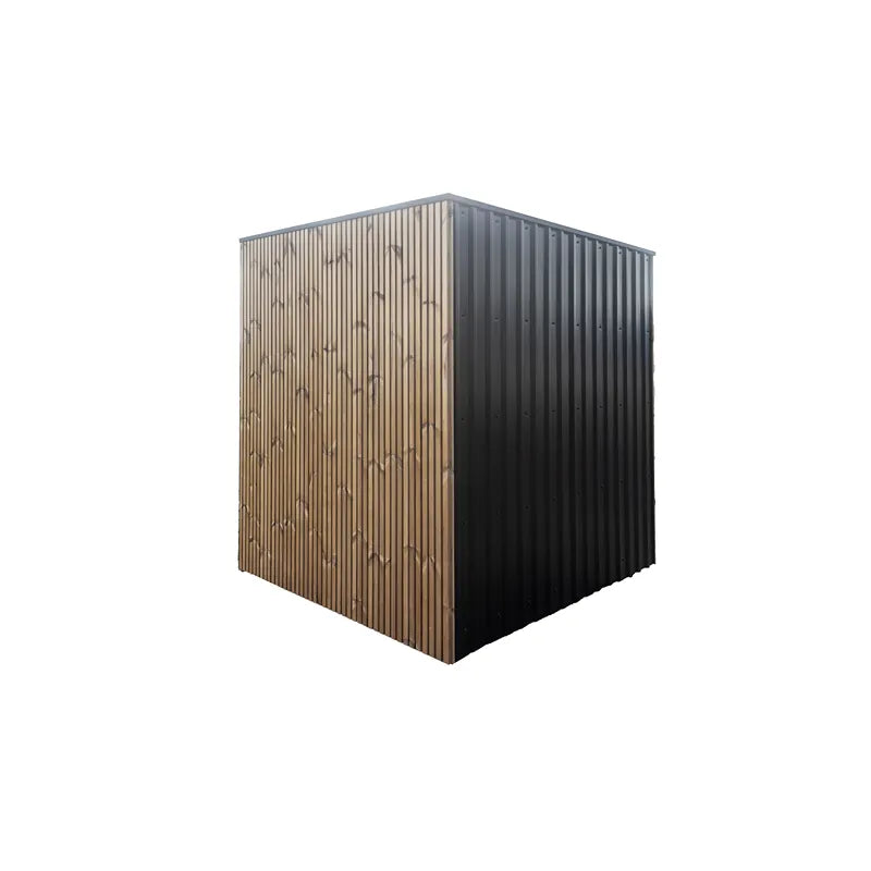 Nordik Wellness Signature M - Kompakte Luxus-Gartensauna mit Holzverkleidung und modernem Design