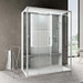 Novellini Skill Dual Dampfdusche mit Glasfront, integrierten Massagedüsen, Sitzbank und moderner Doppelschiebetür in stilvollem Badezimmerambiente