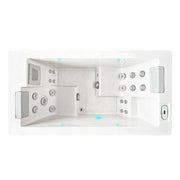 Passion Spas Serene 2 Outdoor Whirlpool Draufsicht mit zwei Sitzplätzen und integrierten Massagejets